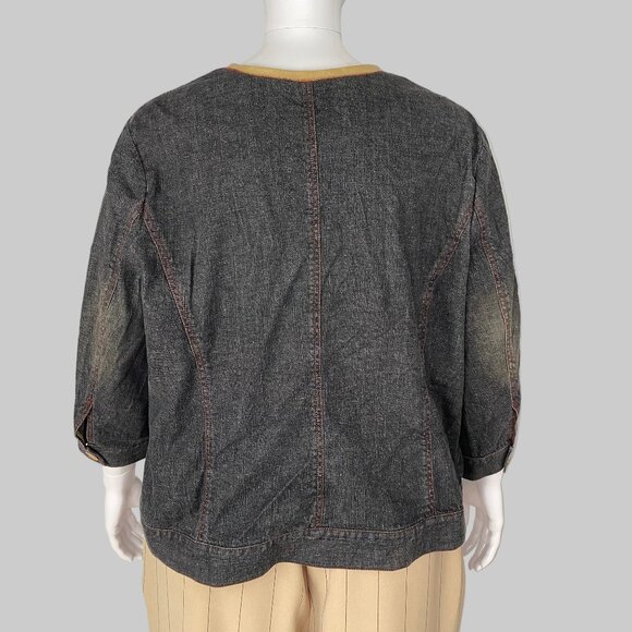 Spanner denim jacket with neck detail. - Picture 3 of 7